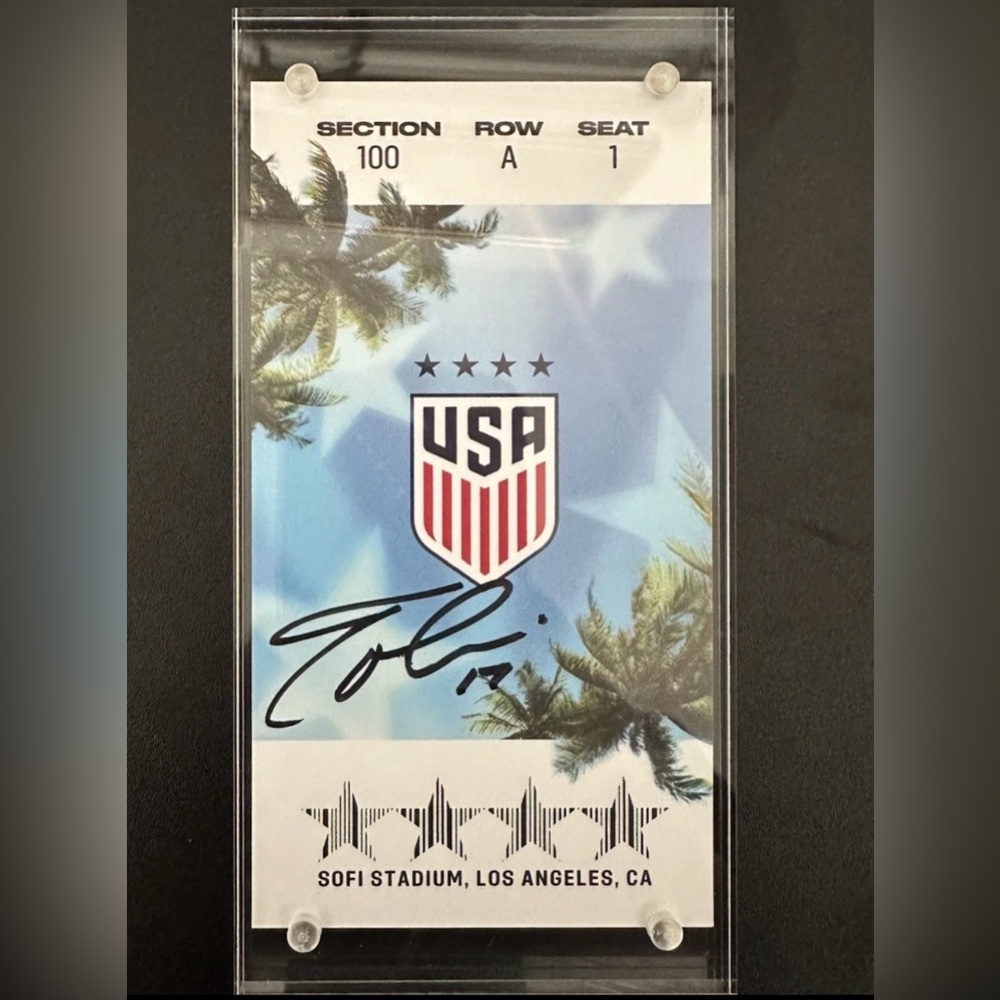 Tobin Heath Autographed Commemorative Ticket USWNT v Brazil April 5, 2025